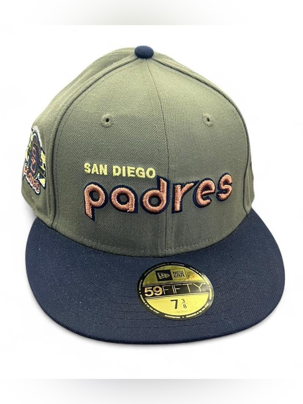 Mens New Era San Diego Padres Fitted Hat size 7 3/8